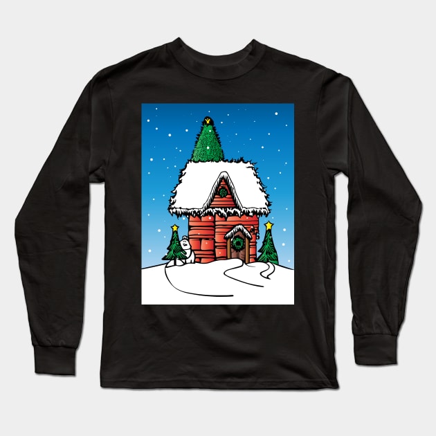 Christmas House Long Sleeve T-Shirt by ArtFactoryAI